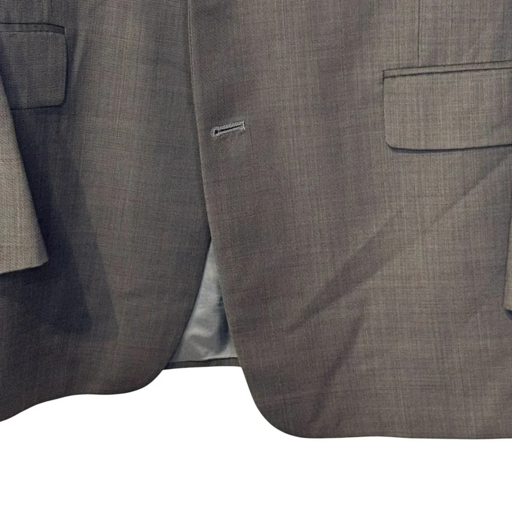 Hart Schaffner Marx Mens Blazer Suit  100% Wool Windowpane 2-Button Ventless 42R